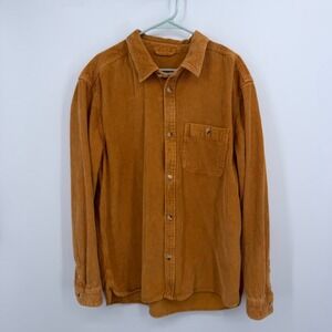 Urban Outfitters Shirt Mens Corduroy Button Down Mustard Yellow Grunge Boho L
